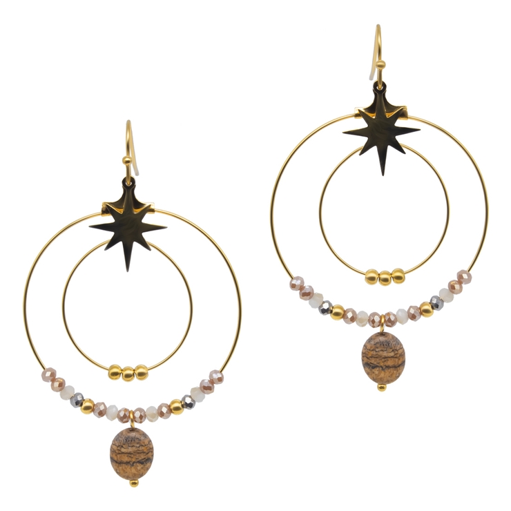 E | フックピアス サージカルステンレス ビーズ | ピアス専門店HOMESLICEPRODUCTIONS