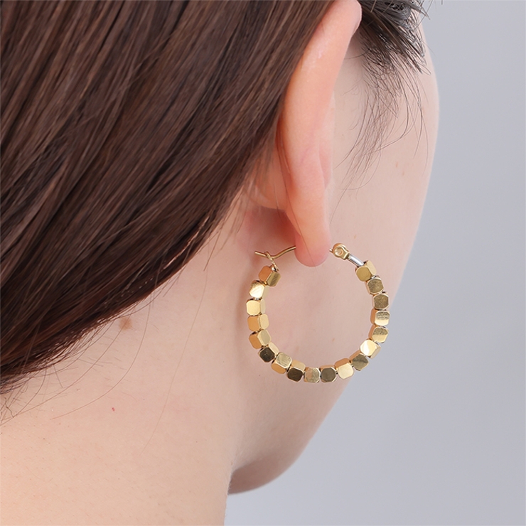 ピアス ブレスレット キューブチェーン[品番：PW000005627