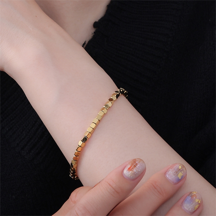 ピアス ブレスレット キューブチェーン[品番：PW000005627