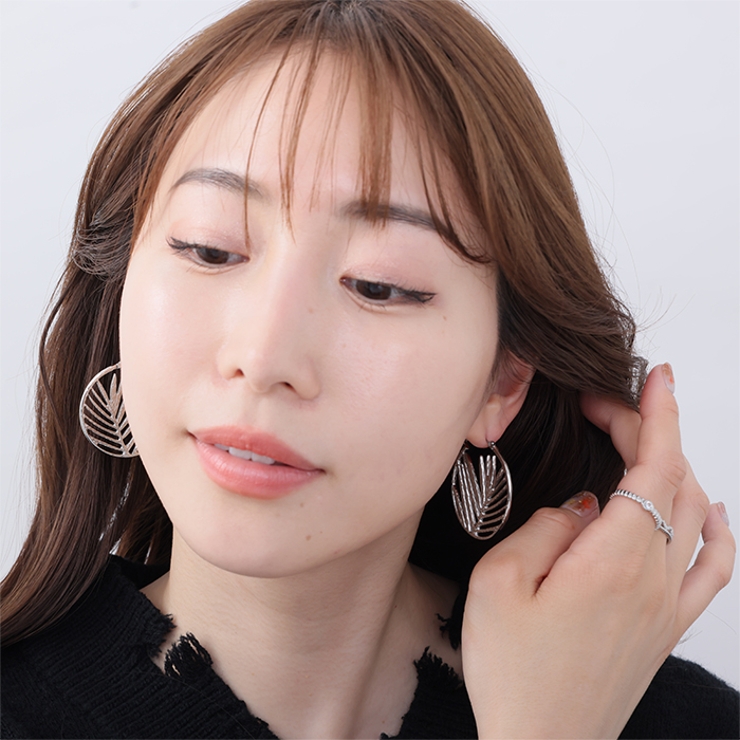 フープピアス バンブーリーフ 竹 | ピアス専門店HOMESLICEPRODUCTIONS | 詳細画像5 