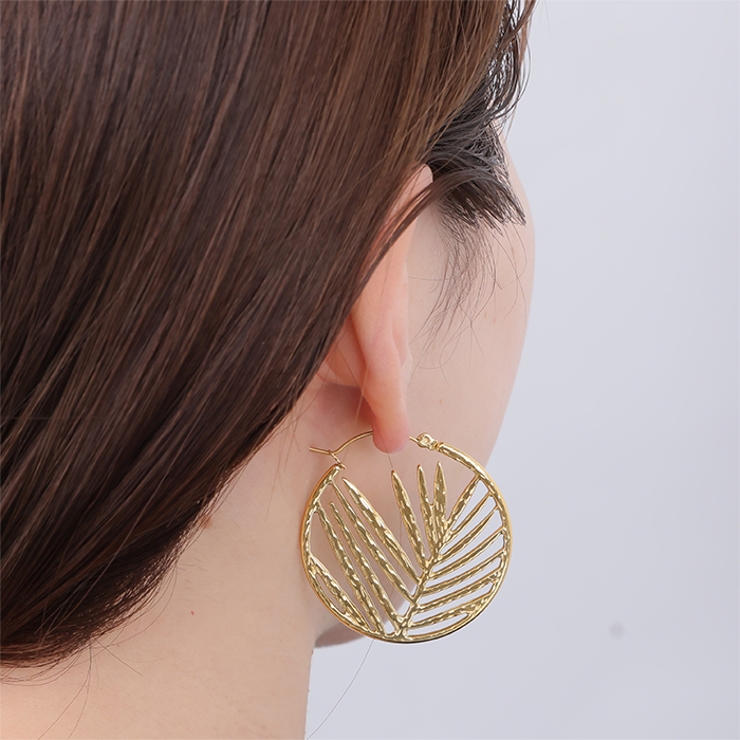 フープピアス バンブーリーフ 竹 | ピアス専門店HOMESLICEPRODUCTIONS | 詳細画像10 