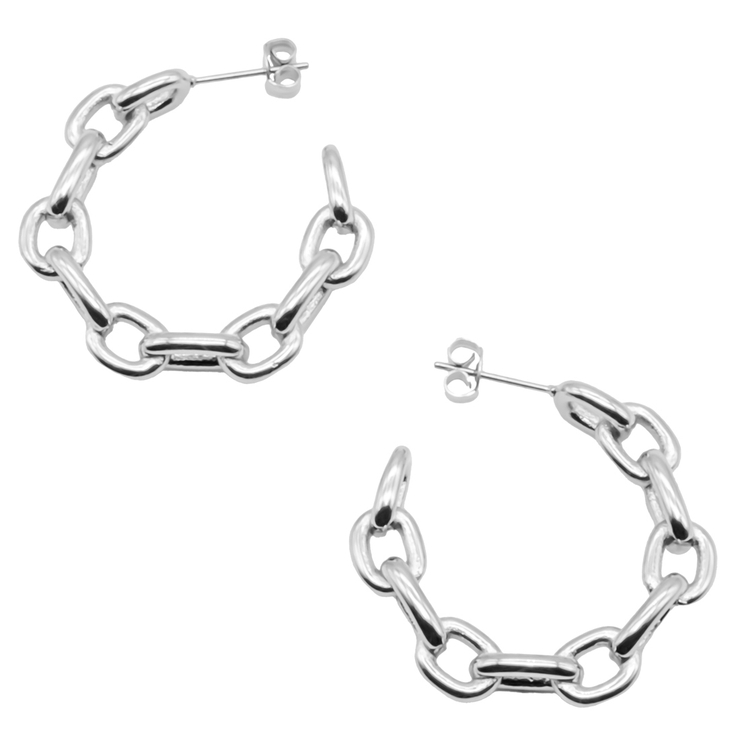 シルバー | ピアス C型 チェーン | ピアス専門店HOMESLICEPRODUCTIONS