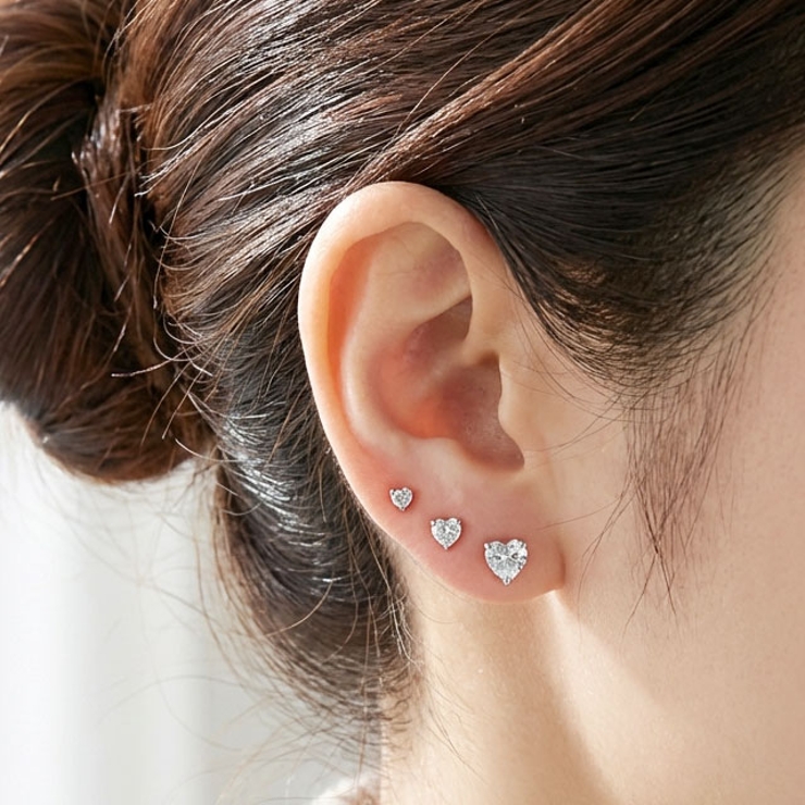ピアス サージカルステンレス ハートジュエル[品番：PW000005705