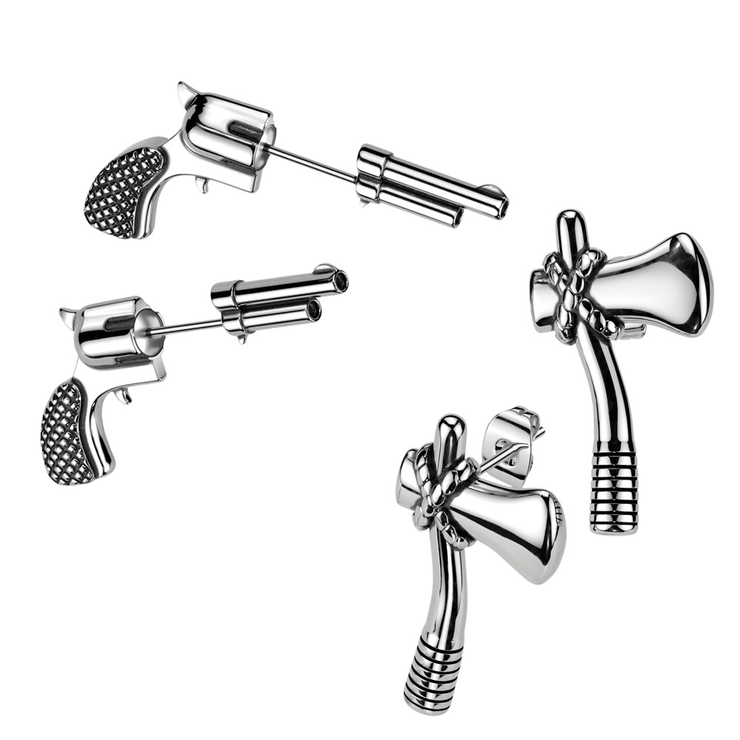 ピアス サージカルステンレス ピストル | ピアス専門店HOMESLICEPRODUCTIONS | 詳細画像1 