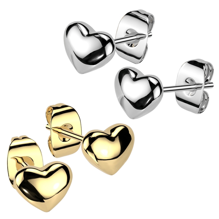 ピアス サージカルステンレス 3Dハート | ピアス専門店HOMESLICEPRODUCTIONS | 詳細画像1 