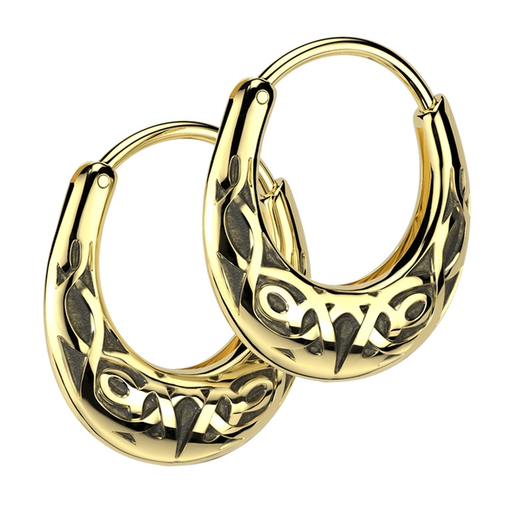 ゴールド | フープピアス サージカルステンレス 16G | ピアス専門店HOMESLICEPRODUCTIONS