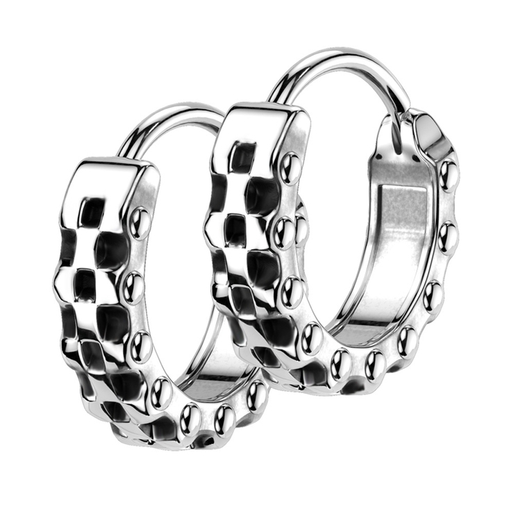 フープピアス サージカルステンレス ヒンジバイク | ピアス専門店HOMESLICEPRODUCTIONS | 詳細画像1 