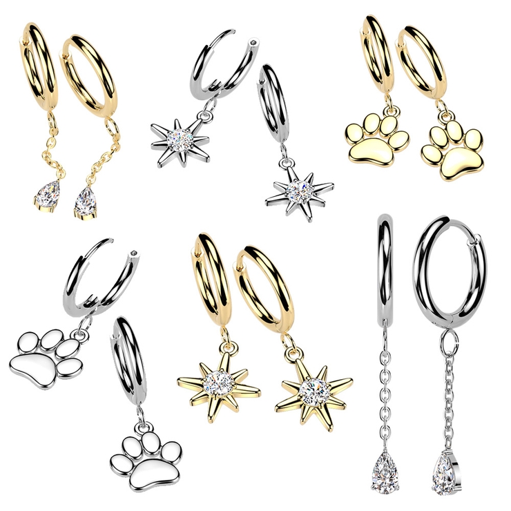 フープピアス サージカルステンレス ティアドロップ | ピアス専門店HOMESLICEPRODUCTIONS | 詳細画像1 