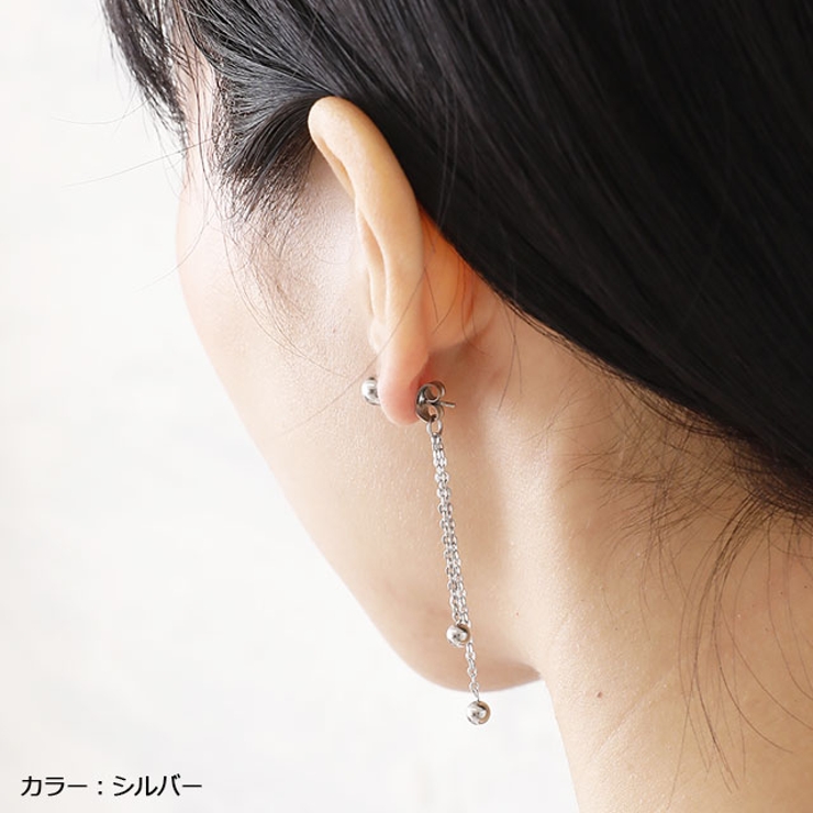 ピアス ダブルチェーン ボールピアス | ピアス専門店HOMESLICEPRODUCTIONS | 詳細画像11 