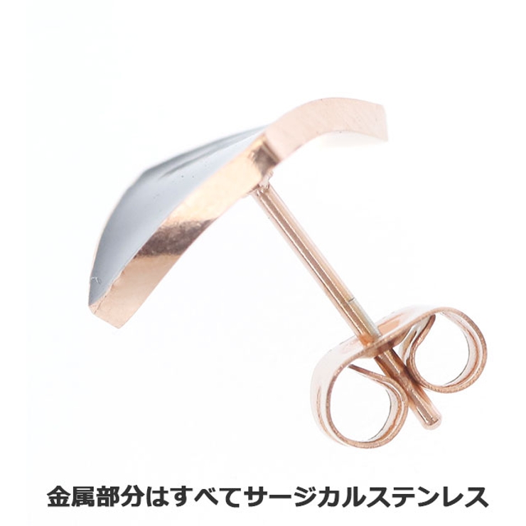 ピアス サージカルステンレス ブラックスクエアプレート | ピアス専門店HOMESLICEPRODUCTIONS | 詳細画像4 