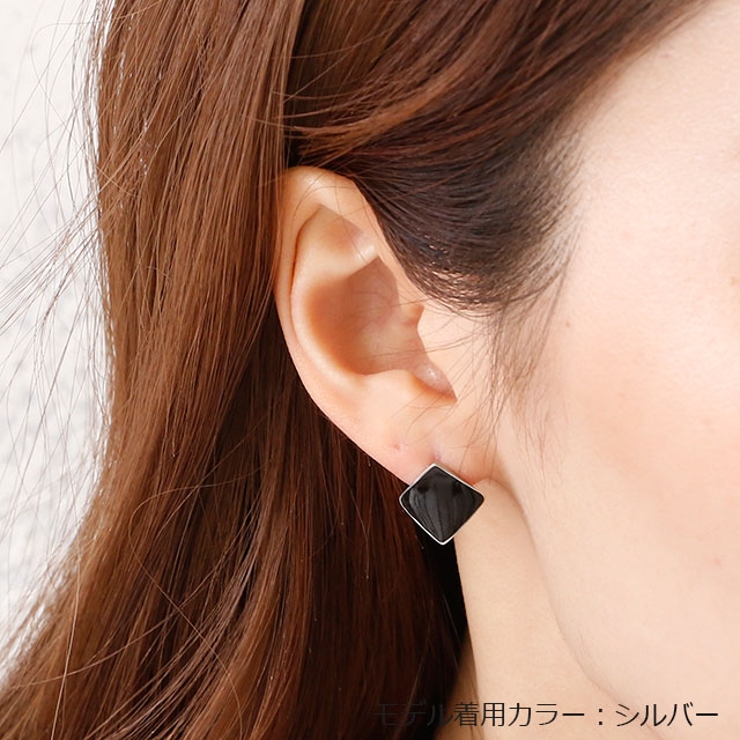 ピアス サージカルステンレス ブラックスクエアプレート | ピアス専門店HOMESLICEPRODUCTIONS | 詳細画像9 