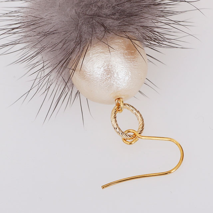 ピアス サージカルステンレス ファー＆コットンパール | ピアス専門店HOMESLICEPRODUCTIONS | 詳細画像5 