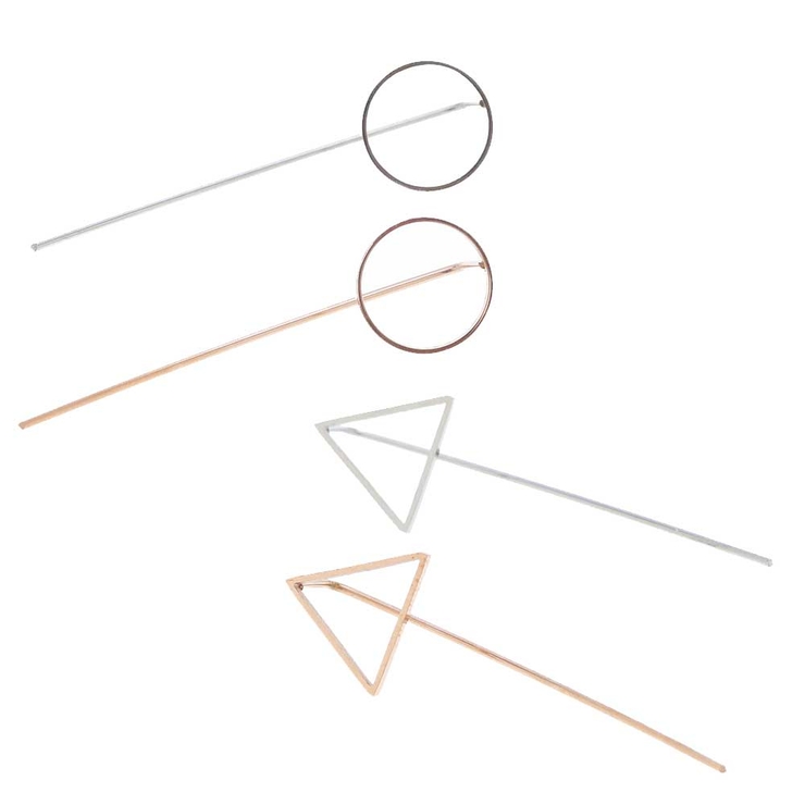 ラウンド＆トライアングル ロングスティック ステンレスピアス （1ペア） | ピアス専門店HOMESLICEPRODUCTIONS | 詳細画像2 