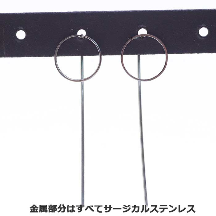 ラウンド＆トライアングル ロングスティック ステンレスピアス （1ペア） | ピアス専門店HOMESLICEPRODUCTIONS | 詳細画像4 