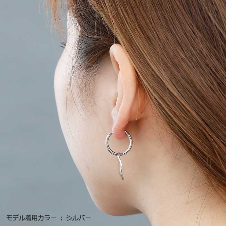 ウェーブラウンドプレート フープ ステンレスピアス （1ペア） | ピアス専門店HOMESLICEPRODUCTIONS | 詳細画像10 