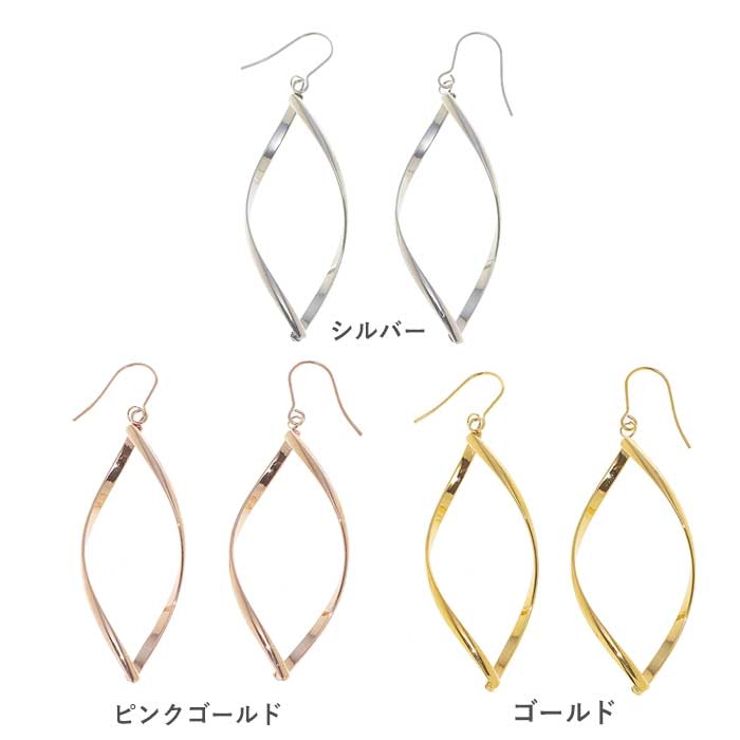 リーフモチーフ シャープフレーム ステンレスピアス （1ペア） | ピアス専門店HOMESLICEPRODUCTIONS | 詳細画像3 