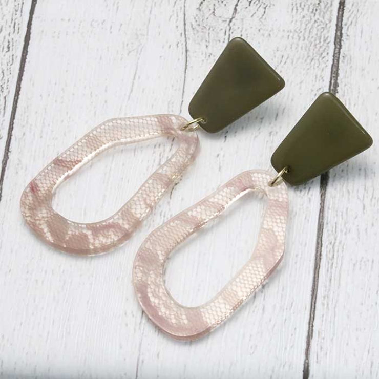 メッシュデザイン＆スクエアフレーム ステンレスピアス （1ペア） ポーチ入り | ピアス専門店HOMESLICEPRODUCTIONS | 詳細画像5 