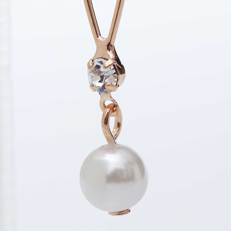 ピアス サージカルステンレス リーフフレーム×フェイクパール | ピアス専門店HOMESLICEPRODUCTIONS | 詳細画像4 