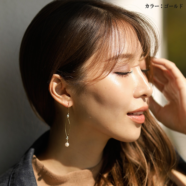 ピアス サージカルステンレス リーフフレーム×フェイクパール | ピアス専門店HOMESLICEPRODUCTIONS | 詳細画像10 