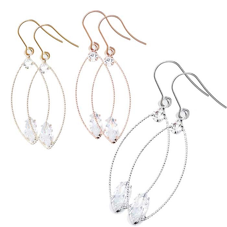 ピアス サージカルステンレス リーフフレーム＆ビジュー | ピアス専門店HOMESLICEPRODUCTIONS | 詳細画像1 