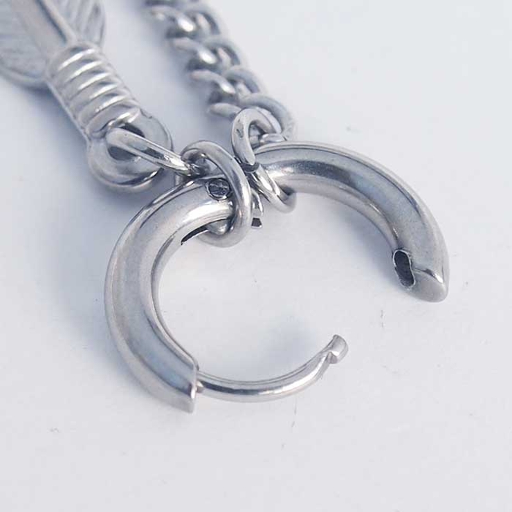 ピアス サージカルステンレス トライバルフェザー＆チェーンダングル | ピアス専門店HOMESLICEPRODUCTIONS | 詳細画像6 