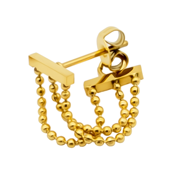 ピアス サージカルステンレス 3連チェーン | ピアス専門店HOMESLICEPRODUCTIONS | 詳細画像2 