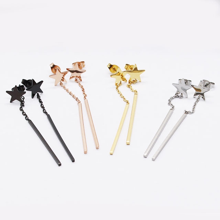 ピアス サージカルステンレス スター＆レクタングルバー | ピアス専門店HOMESLICEPRODUCTIONS | 詳細画像8 