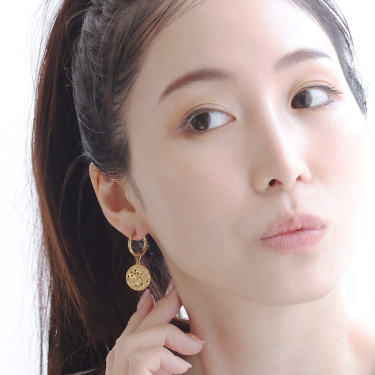 フープピアス サージカルステンレス 月 | ピアス専門店HOMESLICEPRODUCTIONS | 詳細画像6 