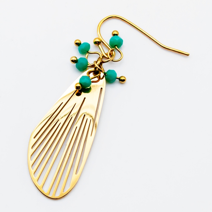 フックピアス サージカルステンレス 羽 | ピアス専門店HOMESLICEPRODUCTIONS | 詳細画像2 