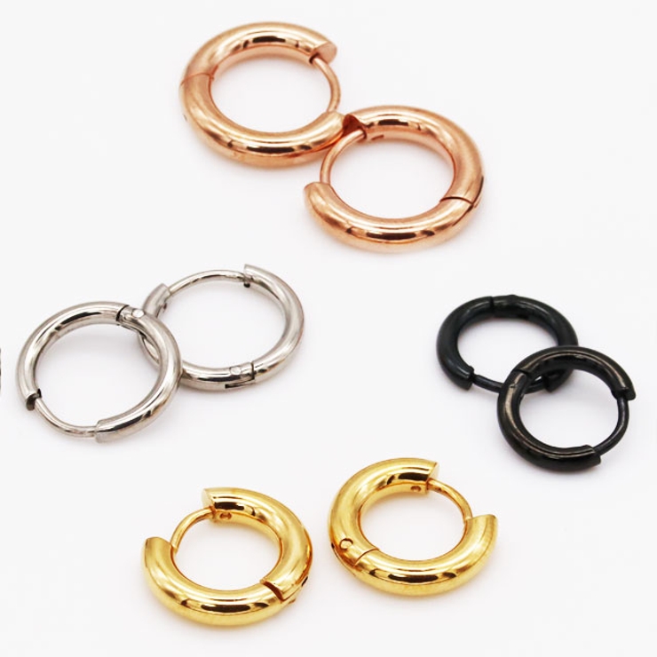 H8】フックピアス フープピアス サージカルステンレス 塞がり S925 18KGP 