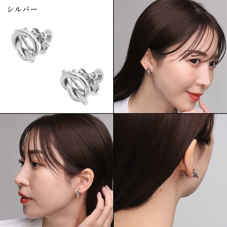 イヤリング サージカルステンレス リボン | ピアス専門店HOMESLICEPRODUCTIONS | 詳細画像3 