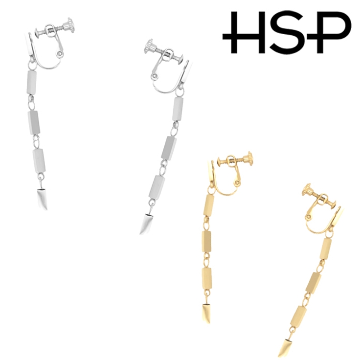 イヤリング サージカルステンレス 4連スクエアプレート | ピアス専門店HOMESLICEPRODUCTIONS | 詳細画像1 