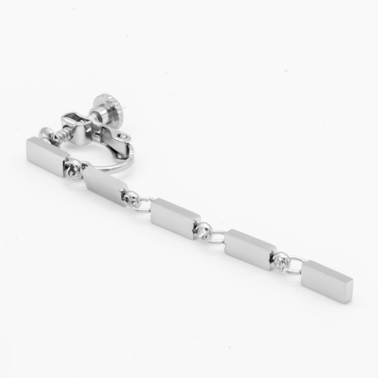 イヤリング サージカルステンレス 4連スクエアプレート | ピアス専門店HOMESLICEPRODUCTIONS | 詳細画像5 