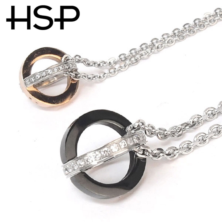 316Lサージカルステンレス ダブルクロスジュエルリングネックレス ペア【ペア | ピアス専門店HOMESLICEPRODUCTIONS | 詳細画像2 