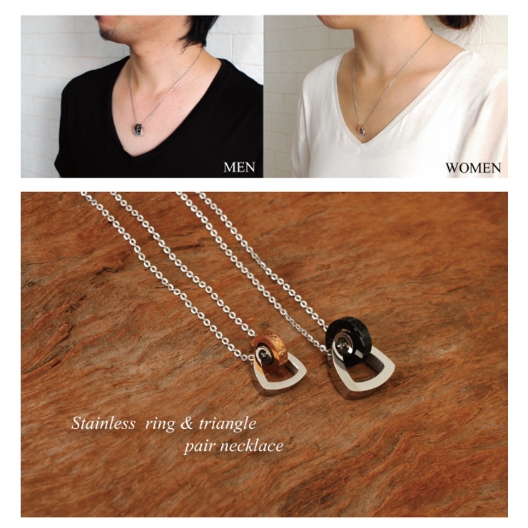 316Lサージカルステンレス リング＆トライアングルネックレス ペア | ピアス専門店HOMESLICEPRODUCTIONS | 詳細画像4 