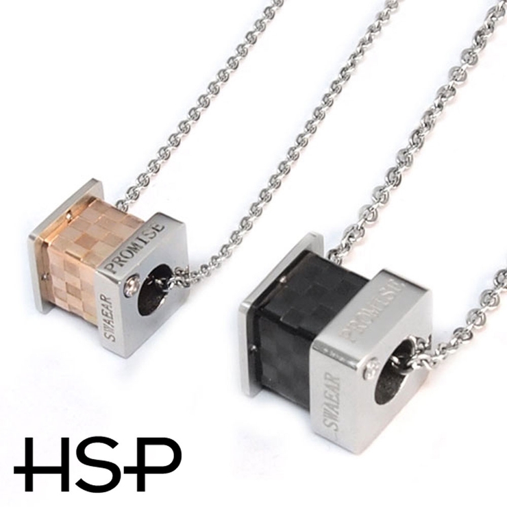 316Lサージカルステンレス スクエアモチーフチェッカーネックレス ペア | ピアス専門店HOMESLICEPRODUCTIONS | 詳細画像2 