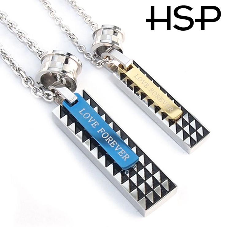 316Lサージカルステンレス チェッカー リング＆プレートネックレス | ピアス専門店HOMESLICEPRODUCTIONS | 詳細画像2 