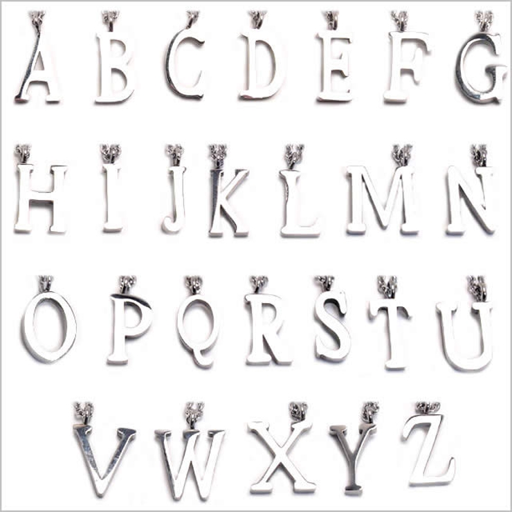 316Lサージカルステンレス アルファベットネックレス | ピアス専門店HOMESLICEPRODUCTIONS | 詳細画像3 