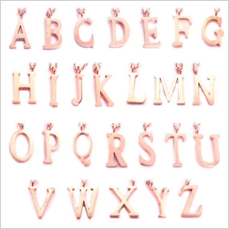 316Lサージカルステンレス アルファベットネックレス | ピアス専門店HOMESLICEPRODUCTIONS | 詳細画像4 