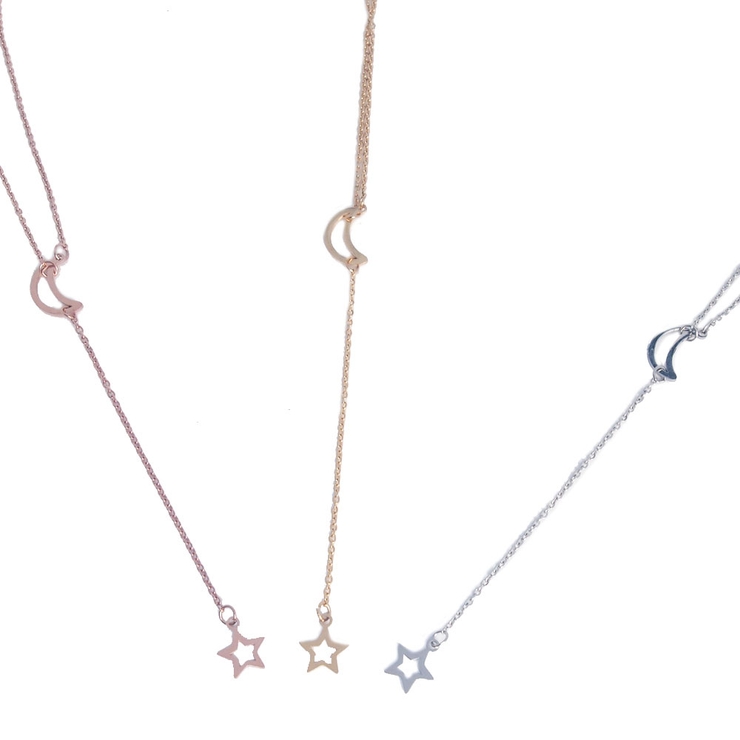 ムーン&amp;スター ステンレス ネックレス | ピアス専門店HOMESLICEPRODUCTIONS | 詳細画像1 