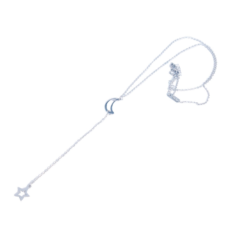シルバー | ムーン&amp;スター ステンレス ネックレス | ピアス専門店HOMESLICEPRODUCTIONS