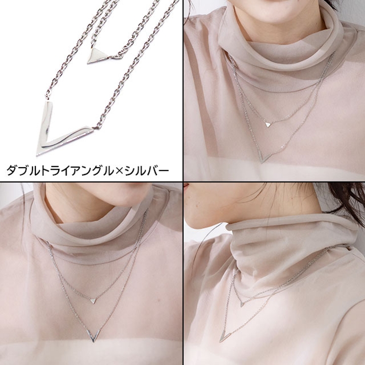バラエティチャーム ダブルレイヤーチェーン ステンレスネックレス | ピアス専門店HOMESLICEPRODUCTIONS | 詳細画像3 
