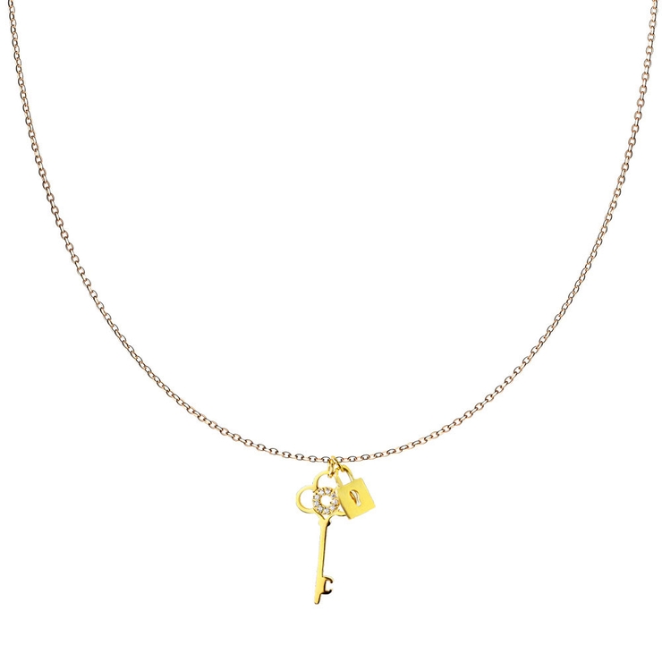 ゴールド | ネックレス サージカルステンレス ロック＆キー | ピアス専門店HOMESLICEPRODUCTIONS