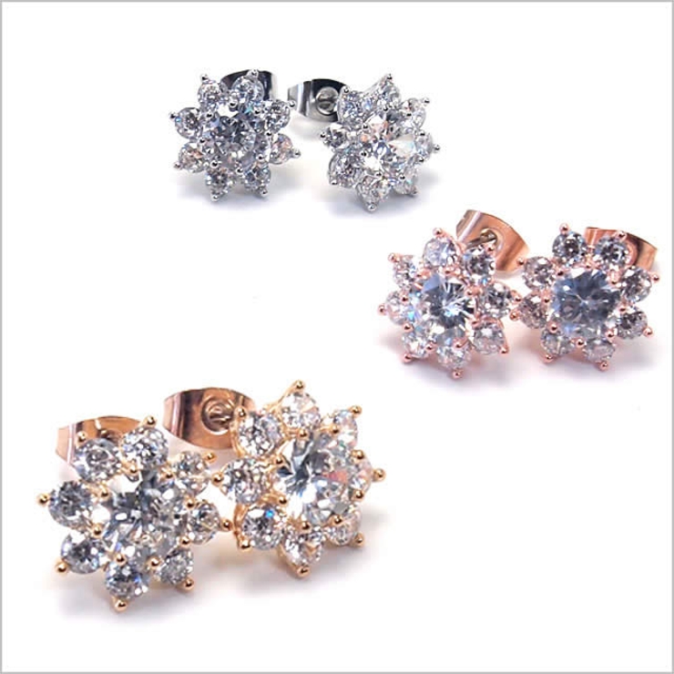 316Lステンレスポスト CZトップピアス 1ペア レディース メンズ | ピアス専門店HOMESLICEPRODUCTIONS | 詳細画像8 