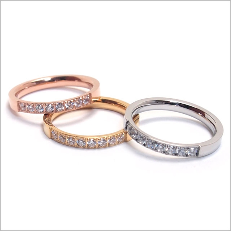 316Lサージカルステンレス CZ ジュエルラインリング | ピアス専門店HOMESLICEPRODUCTIONS | 詳細画像7 