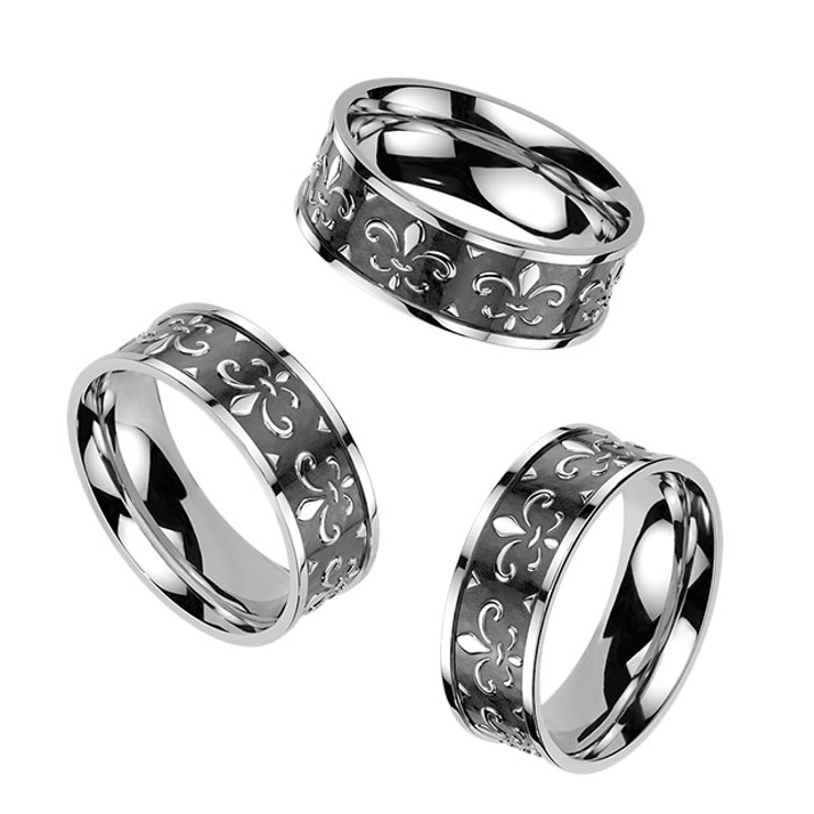 ユリ紋章 ステンレスリング 316Lステンレス | ピアス専門店HOMESLICEPRODUCTIONS | 詳細画像2 