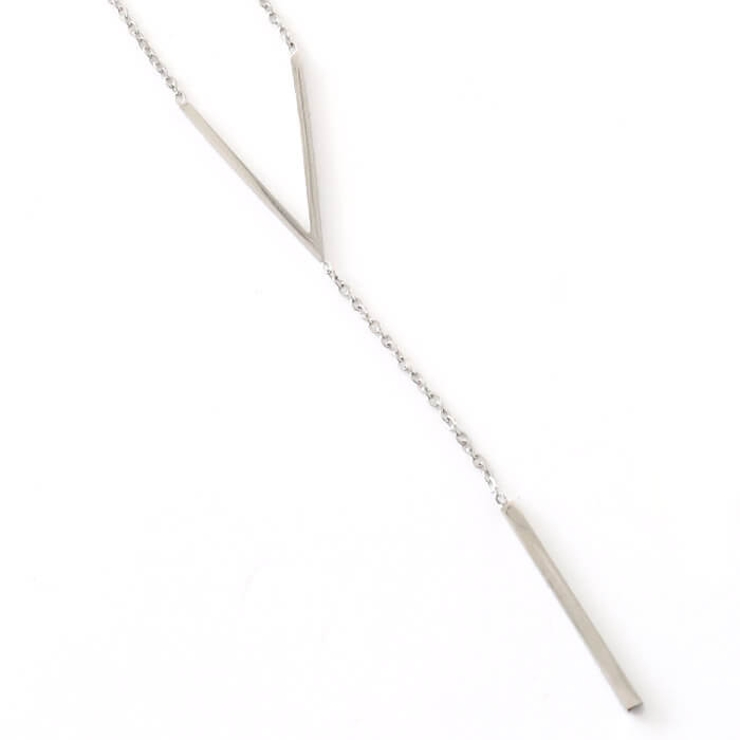 ネックレス サージカルステンレス メタルバー Y字 ペンダント レディース | ピアス専門店HOMESLICEPRODUCTIONS | 詳細画像4 