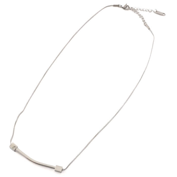 ネックレス サージカルステンレス メタルパイプ＆キューブ | ピアス専門店HOMESLICEPRODUCTIONS | 詳細画像2 