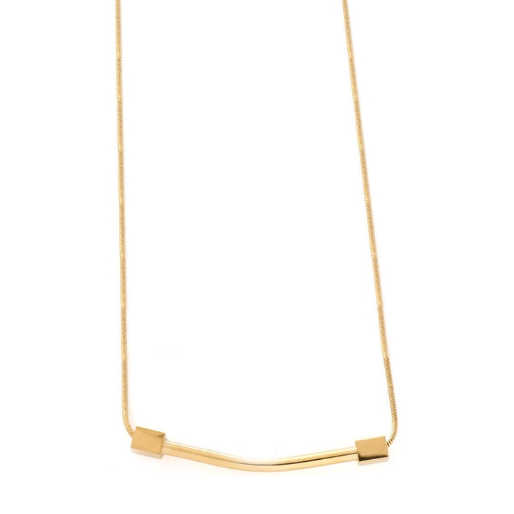 ゴールド | ネックレス サージカルステンレス メタルパイプ＆キューブ | ピアス専門店HOMESLICEPRODUCTIONS