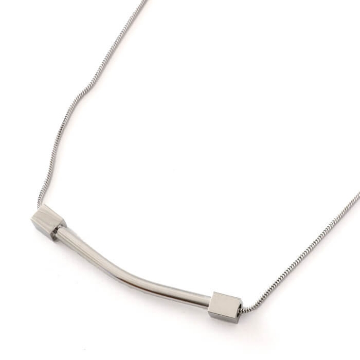 ネックレス サージカルステンレス メタルパイプ＆キューブ | ピアス専門店HOMESLICEPRODUCTIONS | 詳細画像3 